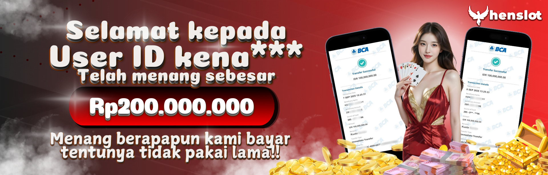 Di Henslot Menang Berapapun Dibayar Lunas